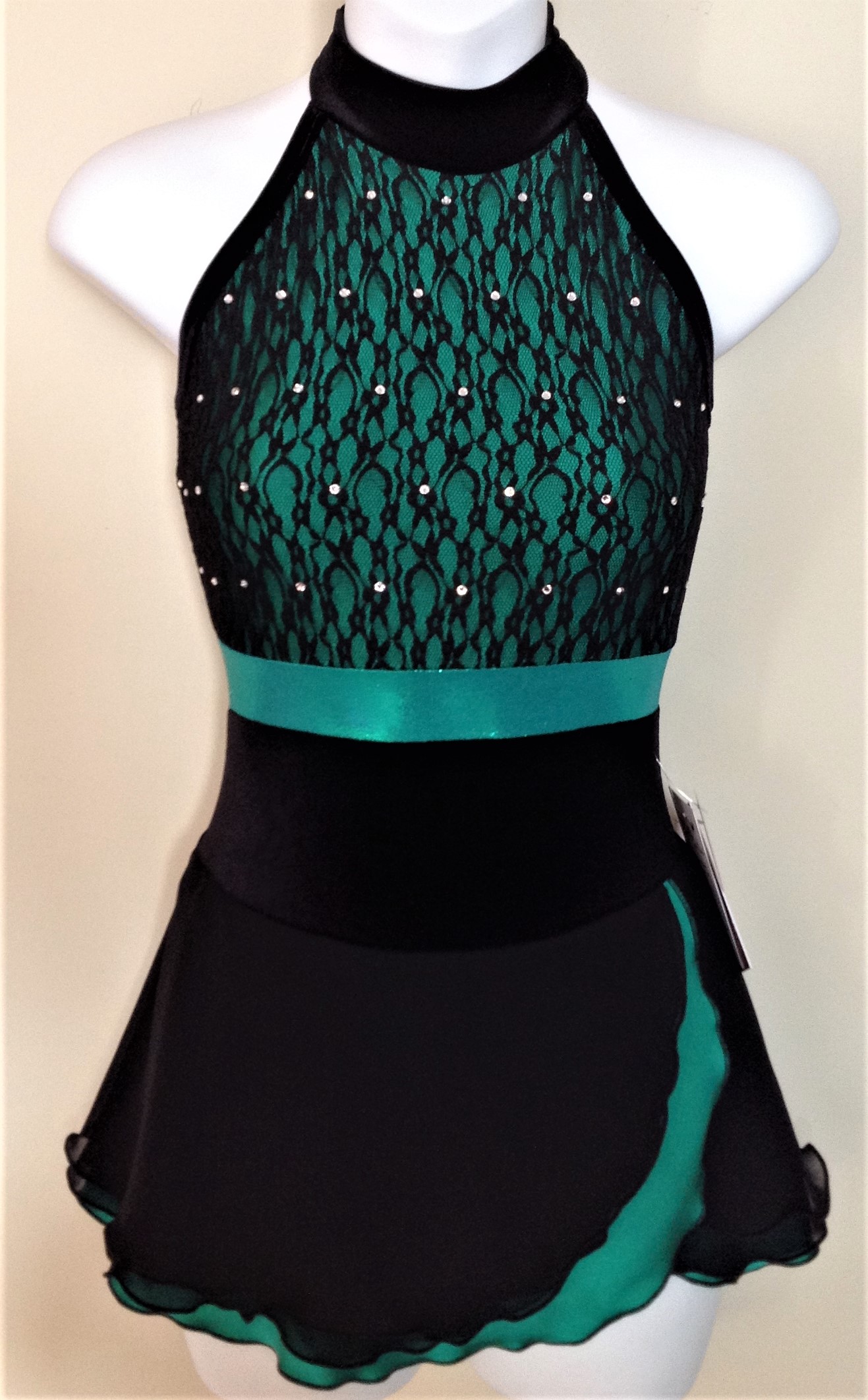 black and green dress